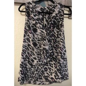 Ann Taylor animal print silk top, size 12.